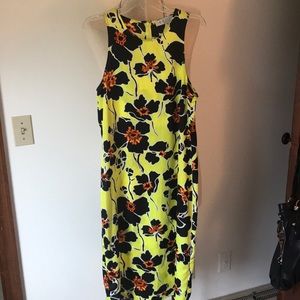 WAYF NEON FLORAL SHIFT DRESS